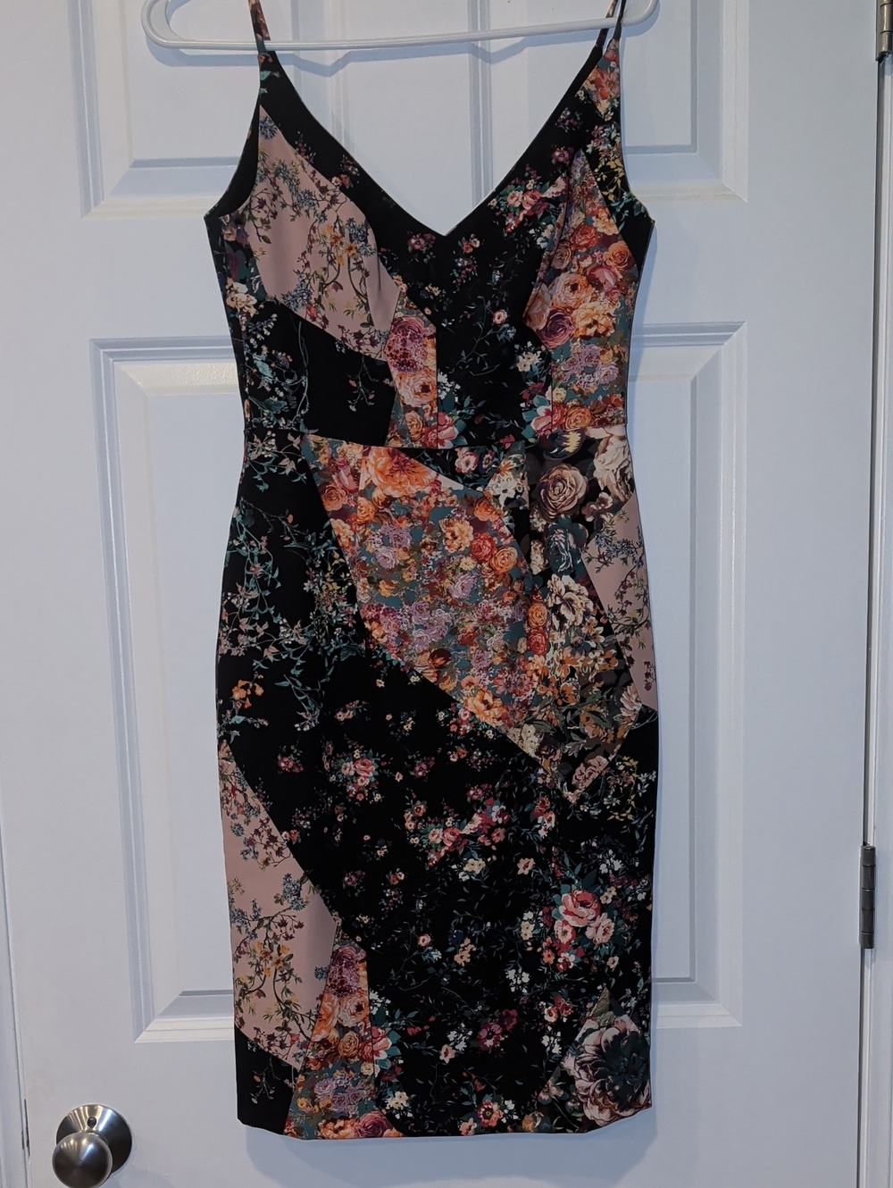 NWT: Black Halo Floral Mini Dress
